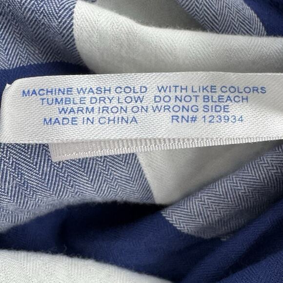 Southern Tide Isabel Checkered Off Shoulder Mini Dress Grace Blue/White Womens S - Picture 9 of 13